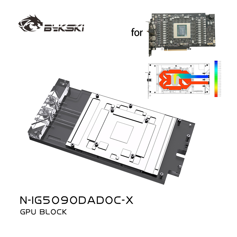 Rtx 5090 32Gb - Bykski N-IG5090DADOC-X bloco gpu para igame