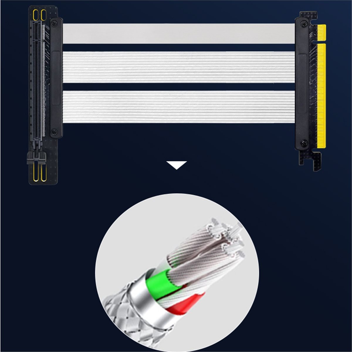 Pcie 5.0 Gpu Riser Cable - Cabo Riser PCIe 5.0 X16 para