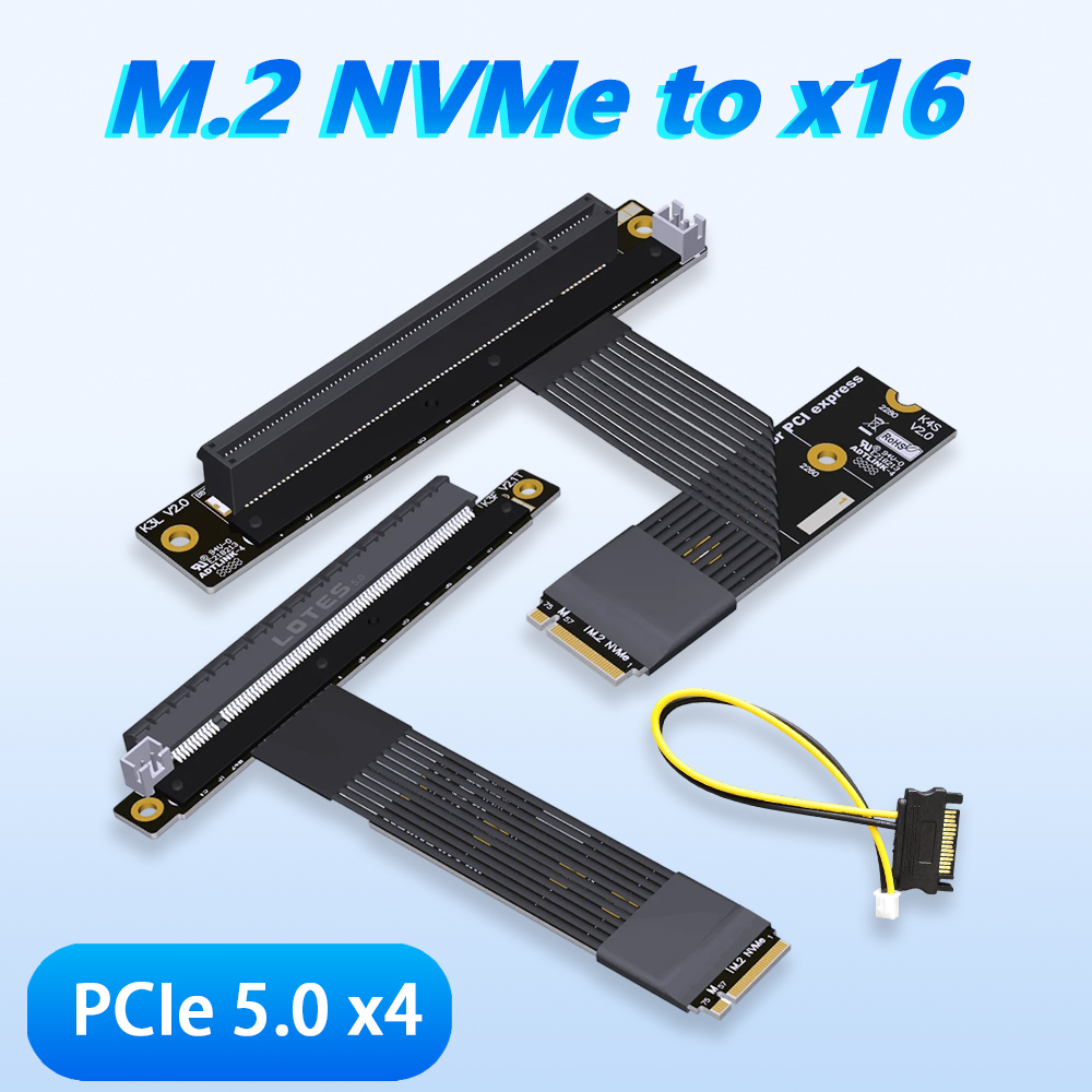 Pcie 5.0 Gpu Riser Cable - Cabo Riser ADT-LINK M.2 NGFF NVMe