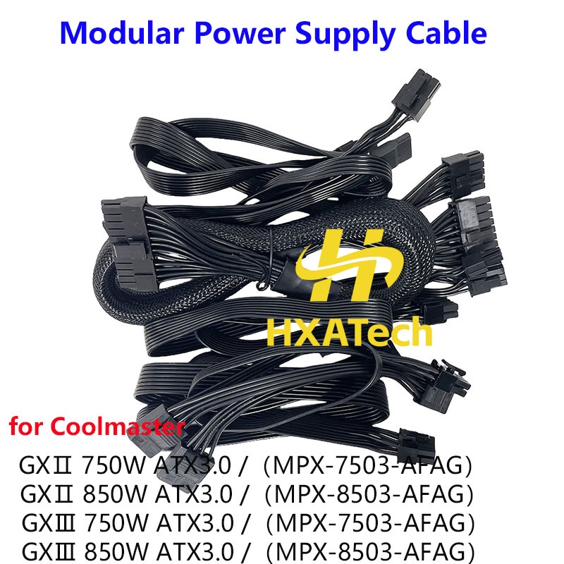 Dual 8Pin To 16Pin 12Vhpwr Cable - Cabo de Alimentação Modular HXATech- 12VHPWR