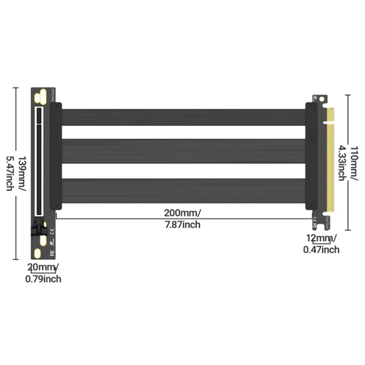 Cabo Riser PCIe 5.0 para Monta - Pcie 5.0 Gpu Riser Cable avaliação e preço