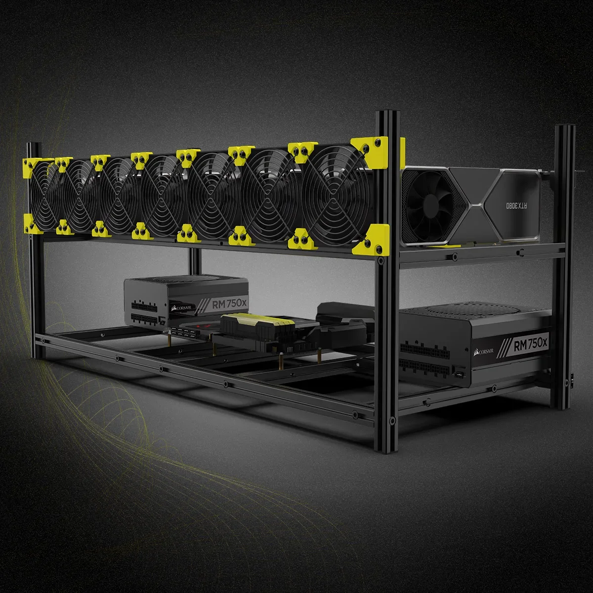 1 unidade Estrutura de Mineraç - Gpu Mining Rig Frame 8 Gpu avaliação e preço