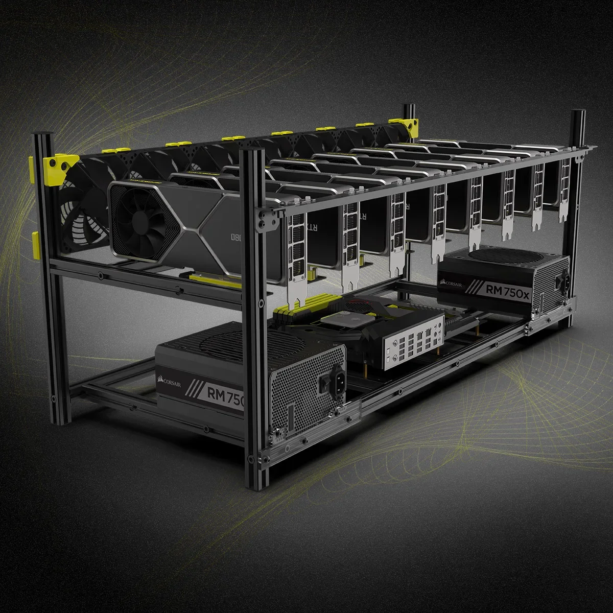1 unidade Estrutura de Mineraç - Gpu Mining Rig Frame 8 Gpu avaliação e preço