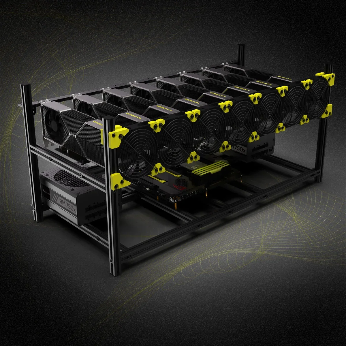 1 unidade Estrutura de Mineraç - Gpu Mining Rig Frame 8 Gpu avaliação e preço