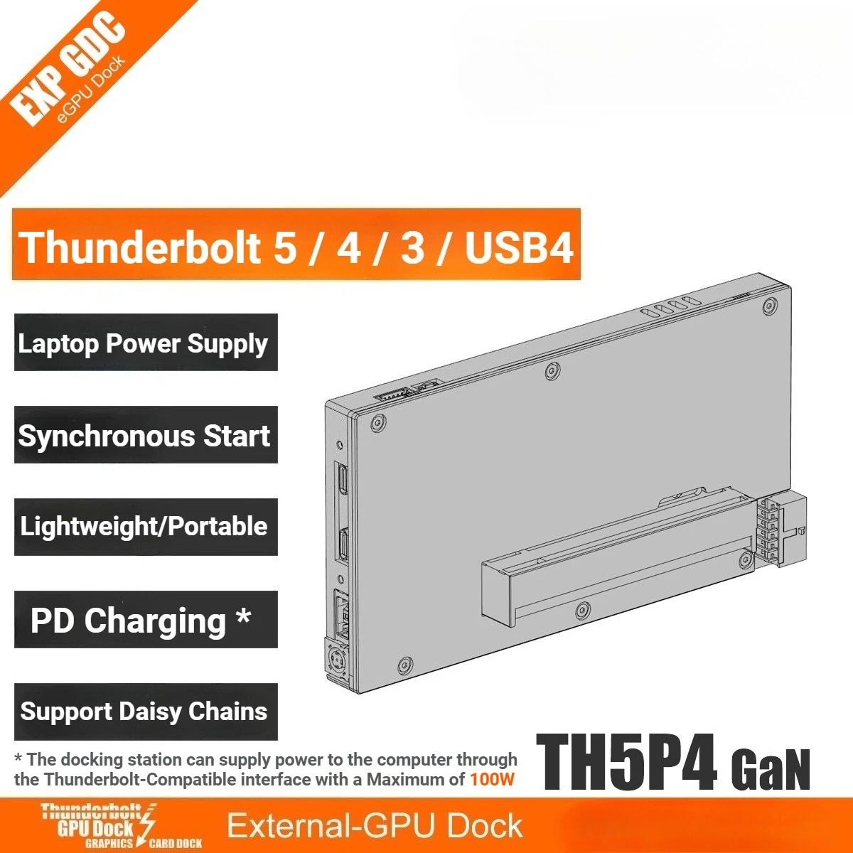 Placa Gráfica Externa TH5P4GaN - Gpu External Dock Egpu Thunderbolt 4 avaliação e preço