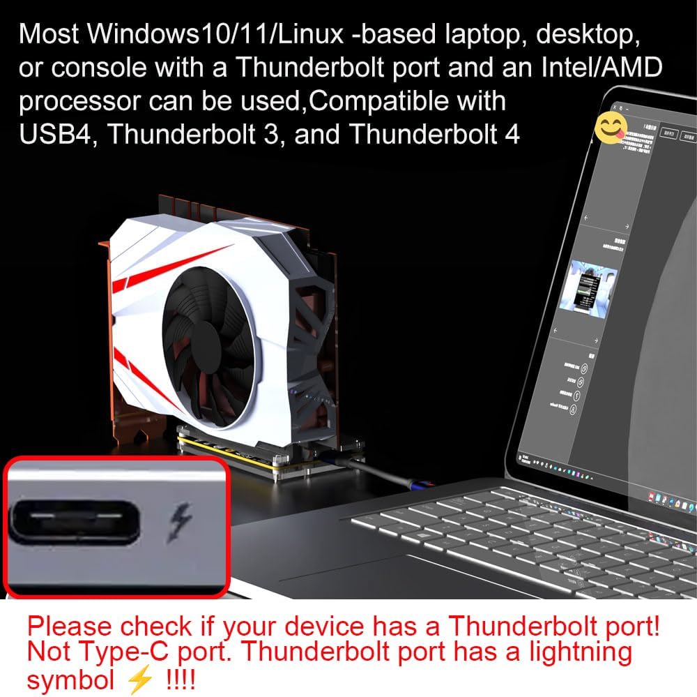 Dock eGPU RGEEK 22Gbps PCIE3.0 - Gpu External Dock Egpu Thunderbolt 4 avaliação e preço