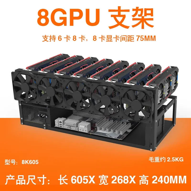 Suporte para Placa Gráfica JMZ - Gpu Mining Rig Frame 8 Gpu avaliação e preço