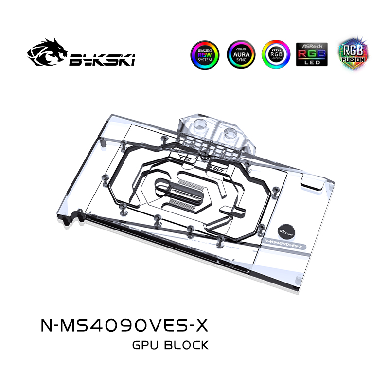 Bloco de GPU Bykski N-MS4090VE - Rtx 4090 Water Block avaliação e preço