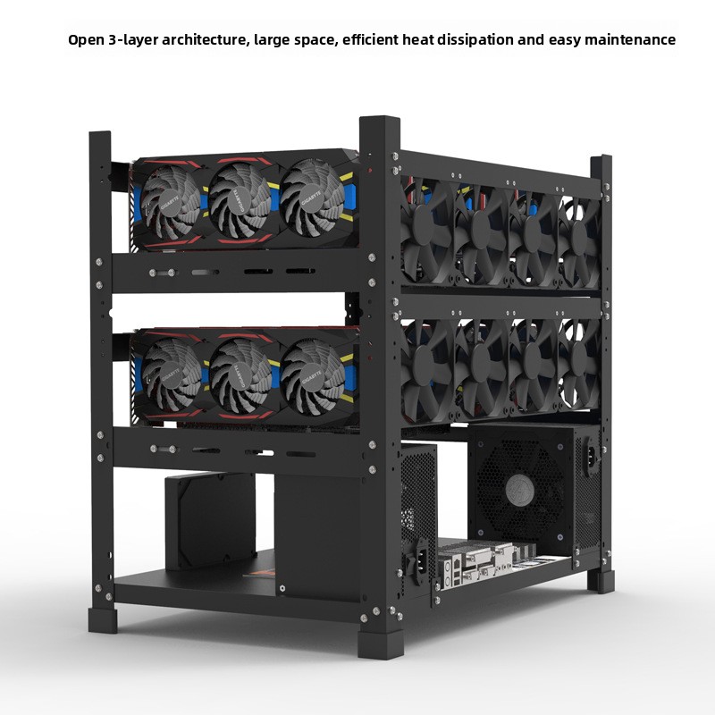 Gabinete de GPU de Estrutura A - Gpu Mining Rig Frame 8 Gpu avaliação e preço